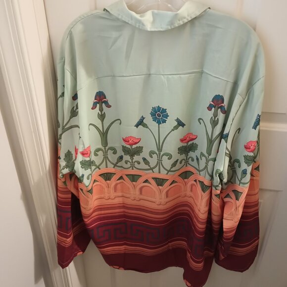 NEW womens 3X button down blouse - Picture 2 of 3